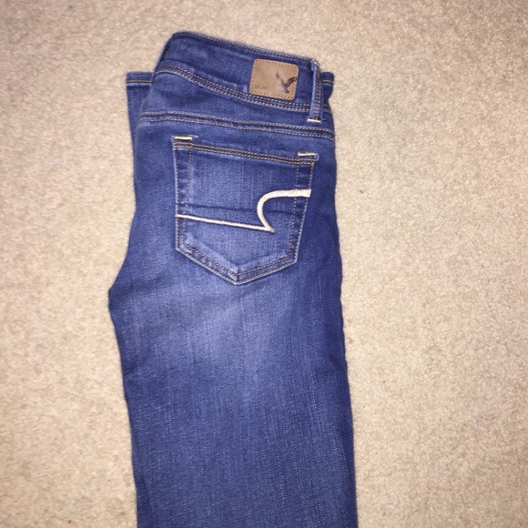 Light wash denim flare jean