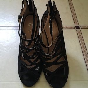 Slightly worn H&M strap wedges