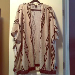 Aztec printed poncho---adorable for all sizes!