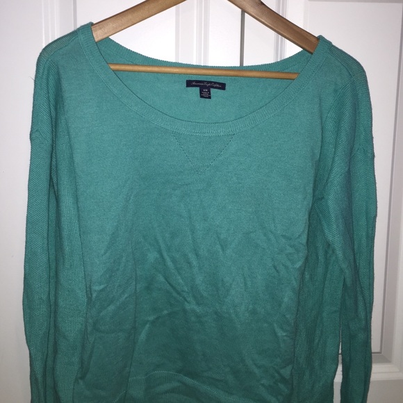 Long sleeve turquoise sweater