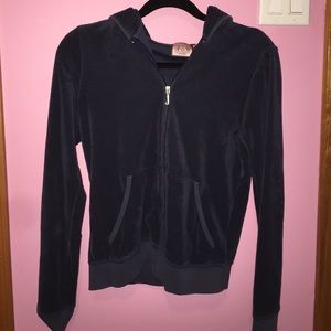 Size large. Navy blue Juicy Couture zip up.