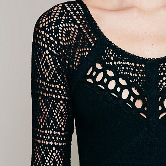 FREE PEOPLE BLACK DRESS. - Picture 3 of 4