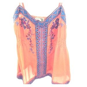 V-neck spaghetti strap see through shirt!