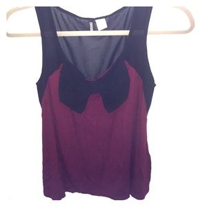 H&M Burgundy and mesh tank top!