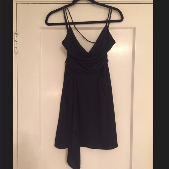 BCBGMAXAZRIA black cowl neck dress dress
