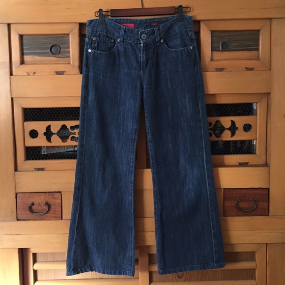 AG 'nicole' wide leg crop 28" inseam