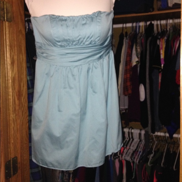 Powder blue bridesmaid dress