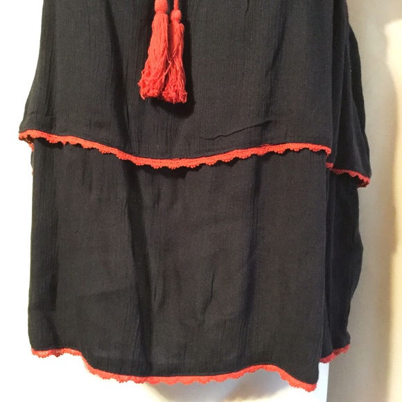 VANILLA STAR Peacoat Navy Blue Rayon Crochet Top - Picture 3 of 4