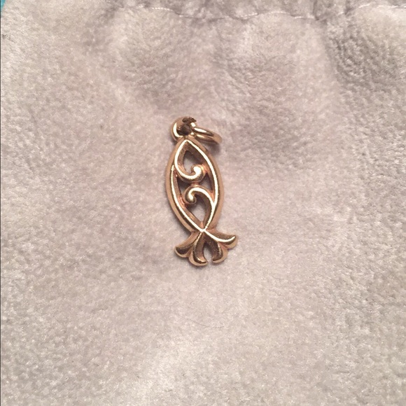 James Avery 14k scrolled ichthus