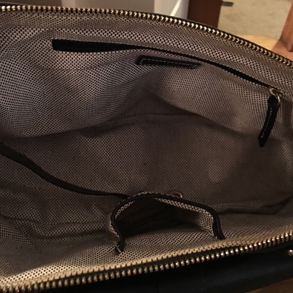 Dooney & Bourke leather and canvas satchel - Picture 3 of 4