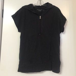 Short sleeve half zip sweatshirt