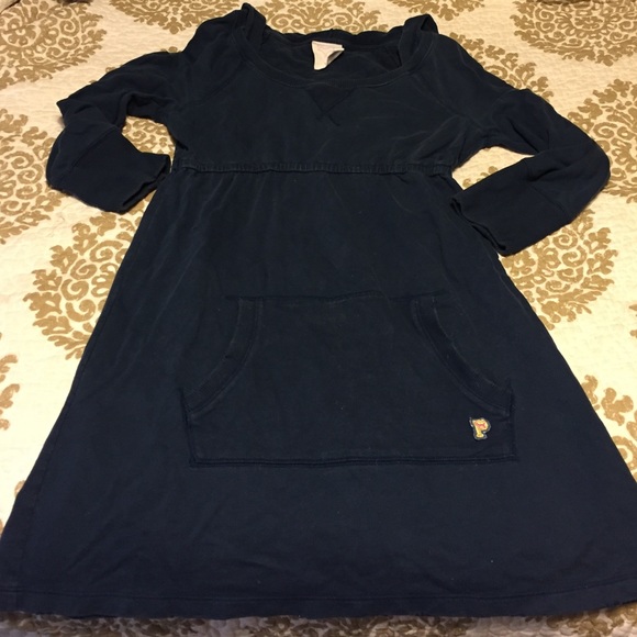 VS Pink 3/4 navy sweatshirt dress