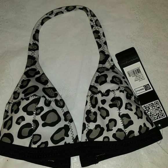 GlideSoul Other - NWT - Animal Print Neoprene Bikini Halter Top
