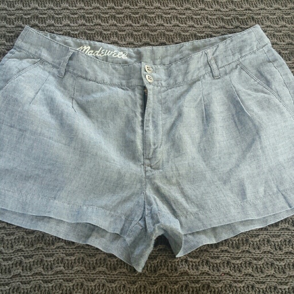 Madewell chambray ramie shorts