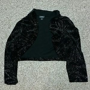 Black velvet dress jacket