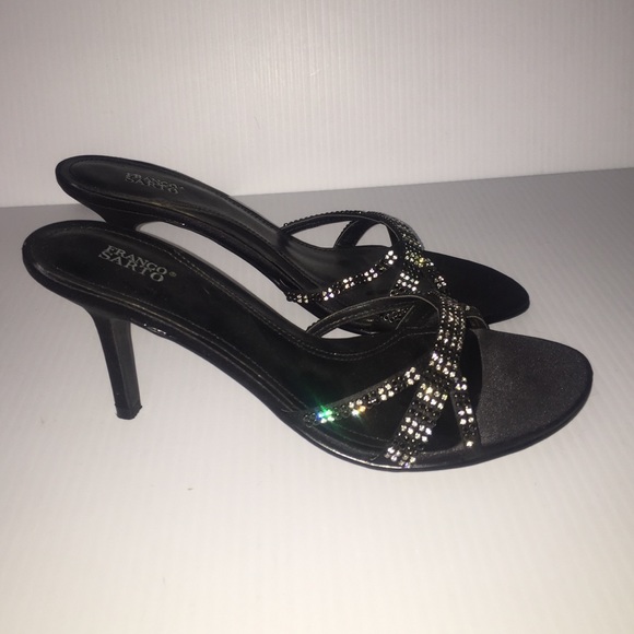 Franco Sarto Satin and Crystal Evening Heels - Picture 4 of 4