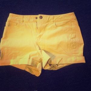 High waisted neon yellow forever 21 shorts