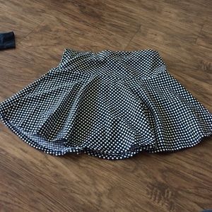Polka dot mini skirt