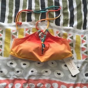 Roxy lace-up bikini top