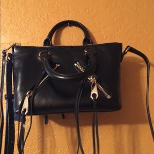 Rebecca Minkoff Distressed Micro Moto Satchel