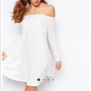 IN BLACK ONLY! Off shoulder swing dress