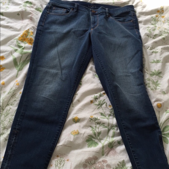 LOFT skinny zipper ankle jeans size 12