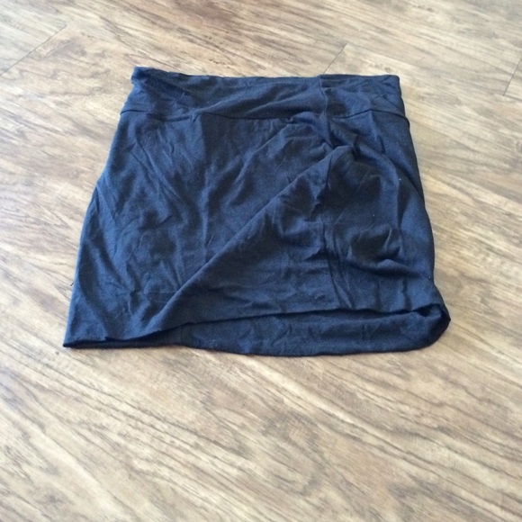 Black mini skirt