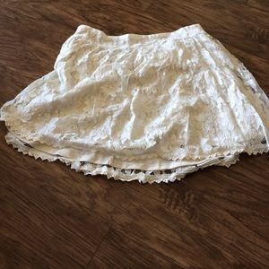 Lace mini skirt