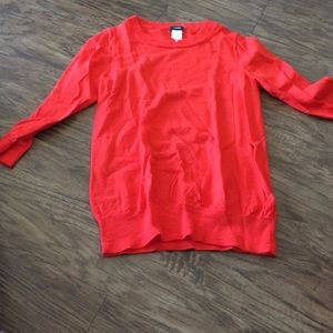 Orange, quarter sleeved sweater