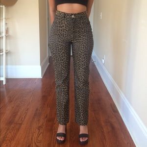 Vintage Fendi Leopard Print High Waisted Pants