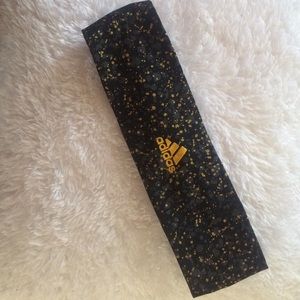 Black and gold adidas headband