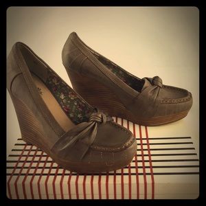 Seychelles loafer wedge platforms