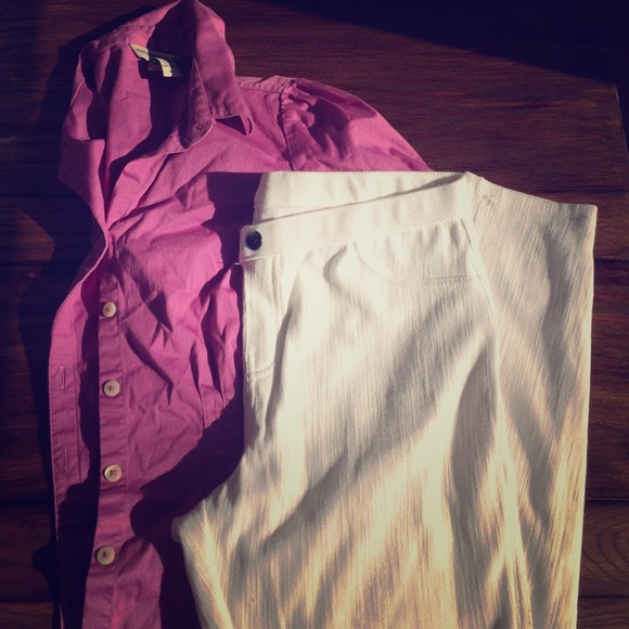 White Chino Leggings