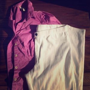 White Chino Leggings