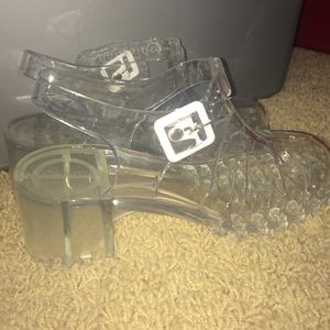 Clear Jelly Sandal Heels