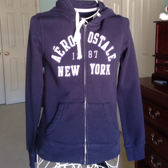 Aeropostale Tops - Aeropostale Navy Blue Hoodie 🎉Final Sale🎉