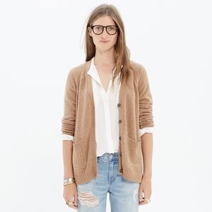 Madewell textured cardigan in brown