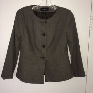 Peplum blazer.