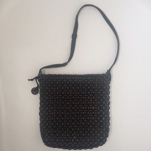 The Sak wooden bead shoulder purse