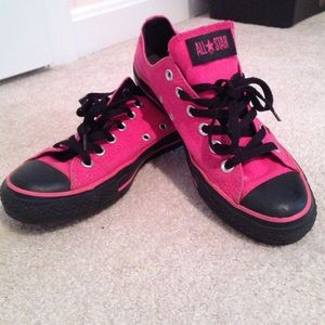 Rare Pink and Black Converse