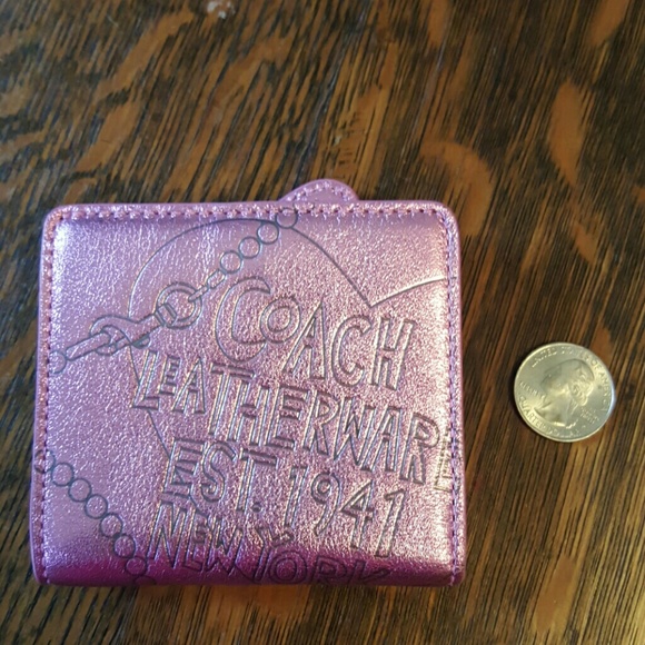 Cute pink metallic slim wallet