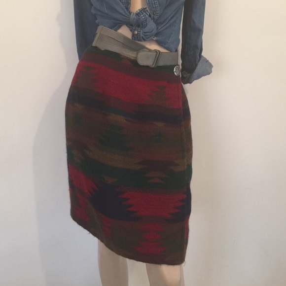 Vintage Dresses & Skirts - Vintage Southwestern Wrap Skirt