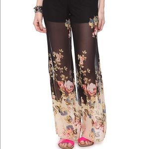 Forever 21 Sheer Floral Pants