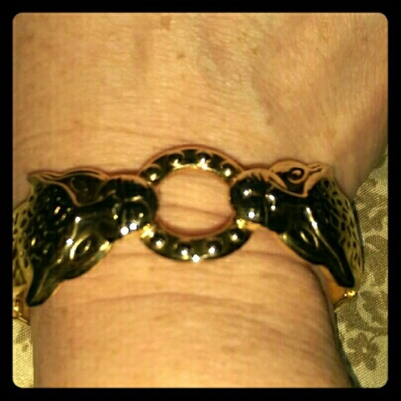 VINTAGE hinged Leopard bracelet