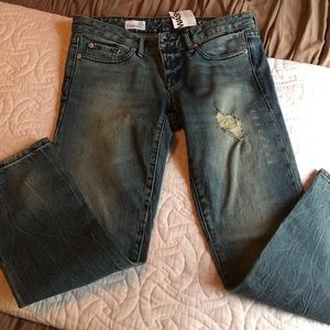 Gap "Always Skinny Skimmer" distressed jeans