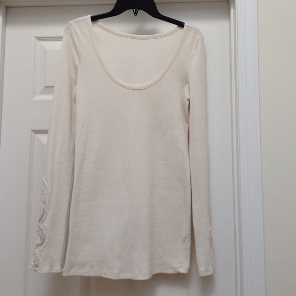 Beige Long Sleeve Top