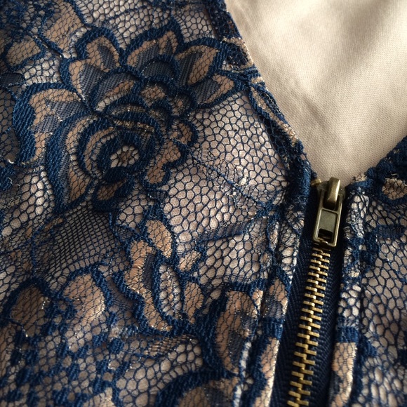 Forever 21 Navy Lace Tulle Dress - Picture 3 of 3