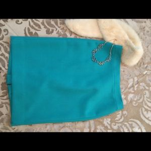 J Crew pencil skirt teal blue