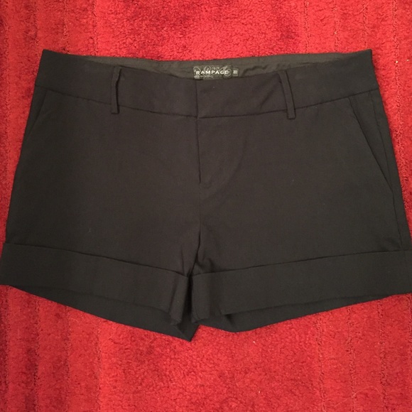 Rampage Black Rayon Shorts.