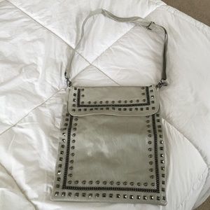 STUDDED FAUX LEATHER SATCHEL or CROSSBODY -- NWOT